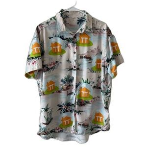 Hawaiian Tropical Short Sleeves Button Down Shirt SZ Small